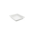 Pans de nourriture de porcelaine blanche blanche rectangulaire